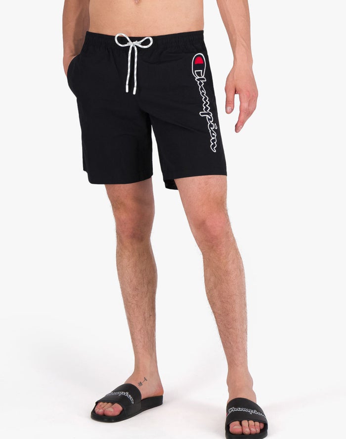 Champion Mens Shorts NZ - Board Vertical Script Logo Black ( 4785-SQDCM )